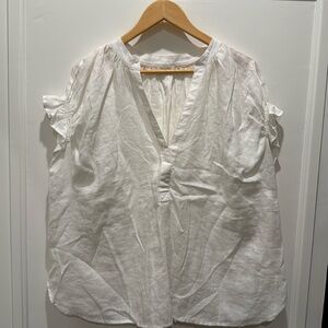 Anthropologie, linen blouse